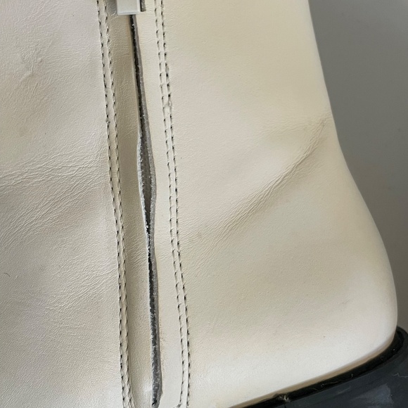 FRANCO SARTO Cream Coloured Chelsea Boots  Size 11 /Zip-up/Ankle Boots - Picture 12 of 13